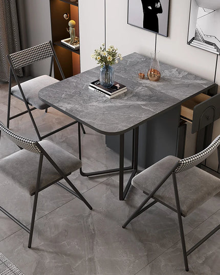 Foldable Italian Dining Table with Cabinets - 1.6m, Table Only or with 2, 4 or 6 Chairs