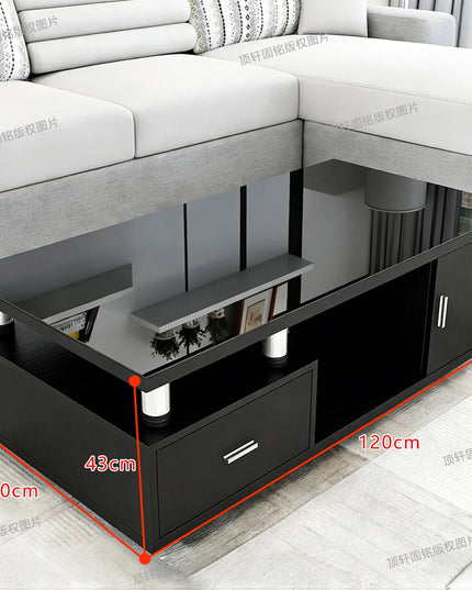 Designer Storage Coffee Table with Drawers - 100cm or 120cm Rectangle Living Room Table
