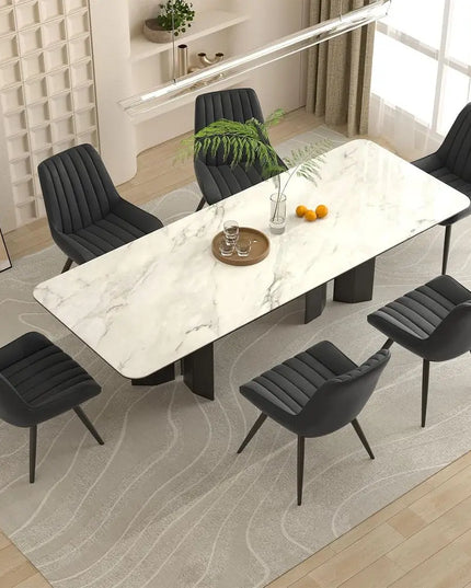 Upholstered Dining Chairs, Set of 6 - Thick Cushion Fabric Chairs, Table Not Included
