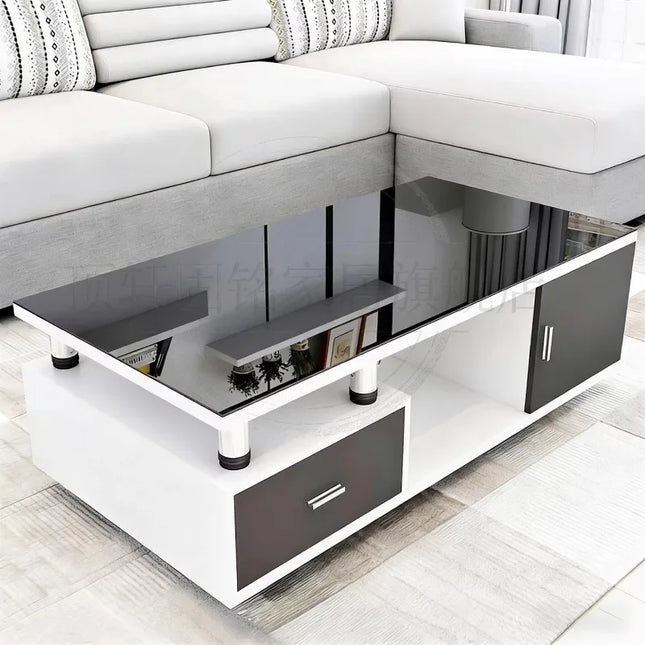 Designer Storage Coffee Table with Drawers - 100cm or 120cm Rectangle Living Room Table