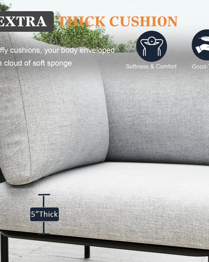 9-Piece Rope Wicker Sectional Set - L-Shaped Deep Seating, Thick Cushions, 3 Colours