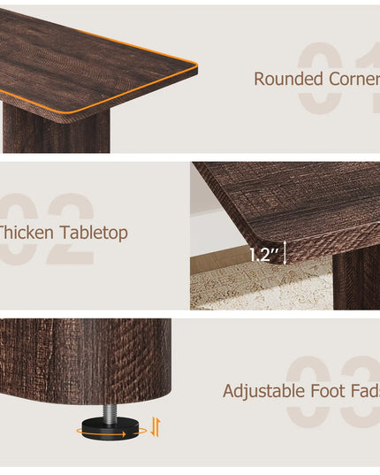 Extendable Farmhouse Dining Table - 63 to 82.7 Inches, Seats 8 to 10, 5 Finishes