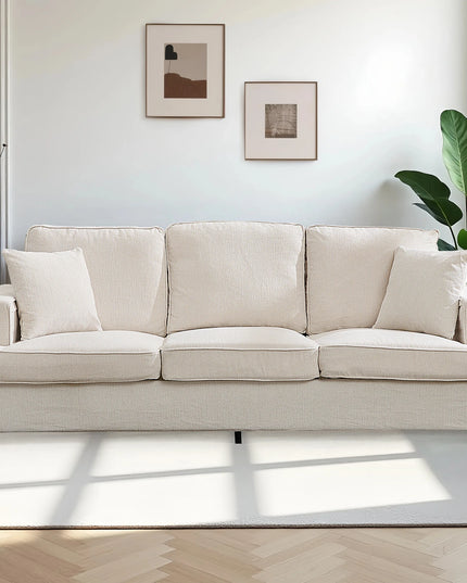 89-Inch Chenille Cloud Sofa - Extra Soft 3 Seater for Living Room and Bedroom, 5 Colours