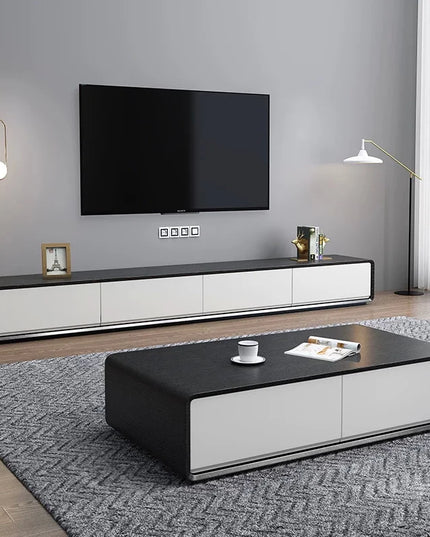 2-Piece Entertainment Set - Coffee Table and TV Stand with Cabinets, 4 Colourways