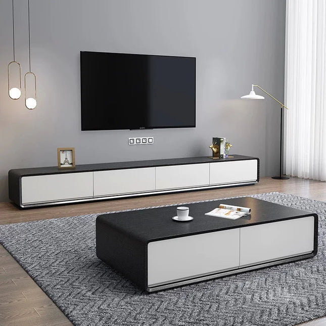 2-Piece Entertainment Set - Coffee Table and TV Stand with Cabinets, 4 Colourways