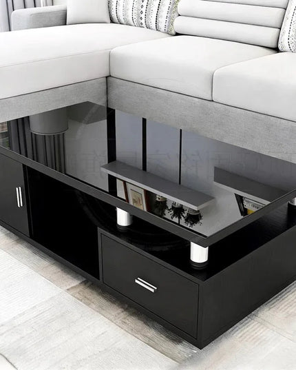 Designer Storage Coffee Table with Drawers - 100cm or 120cm Rectangle Living Room Table