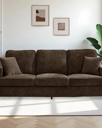 89-Inch Chenille Cloud Sofa - Extra Soft 3 Seater for Living Room and Bedroom, 5 Colours