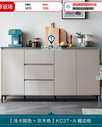 Tall Modern Chinese Drinks Cabinet - Living Room Storage and Display, Ready Assembled