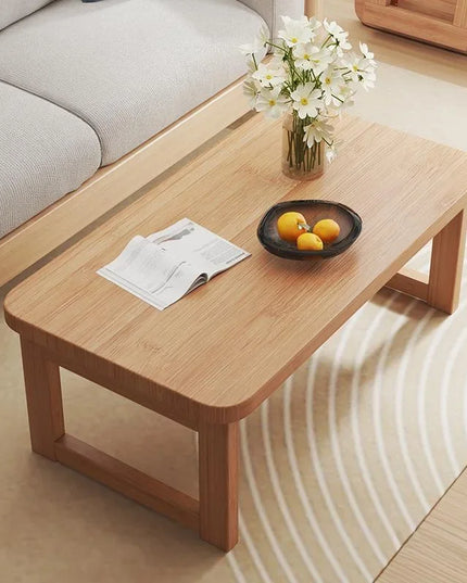 Folding Pine End Table - 70x40x40cm Side and Coffee Table in Log Colour or Walnut