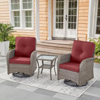 Gray Wicker Red Cush