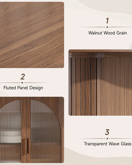 Walnut 70-Inch Oval Dining Table - Seats 6 to 8, 2-Tier Storage and LED, Table Only