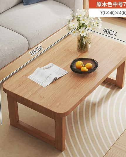 Folding Pine End Table - 70x40x40cm Side and Coffee Table in Log Colour or Walnut