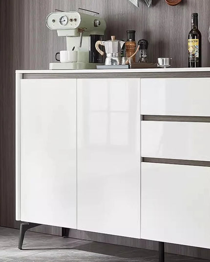 Tall Modern Chinese Drinks Cabinet - Living Room Storage and Display, Ready Assembled
