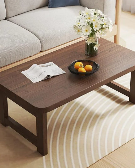 Folding Pine End Table - 70x40x40cm Side and Coffee Table in Log Colour or Walnut